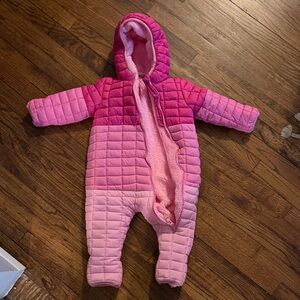 Snozu Pink Gradient Quilted Kids Footie